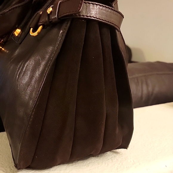 📍Rare |Vintage | Francesco Biasia | Leather & Suede East West Style Bag - Picture 4 of 16